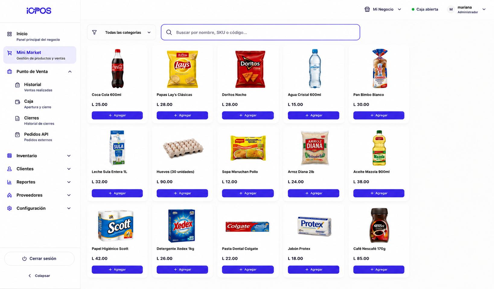 iOPOS para Mini markets