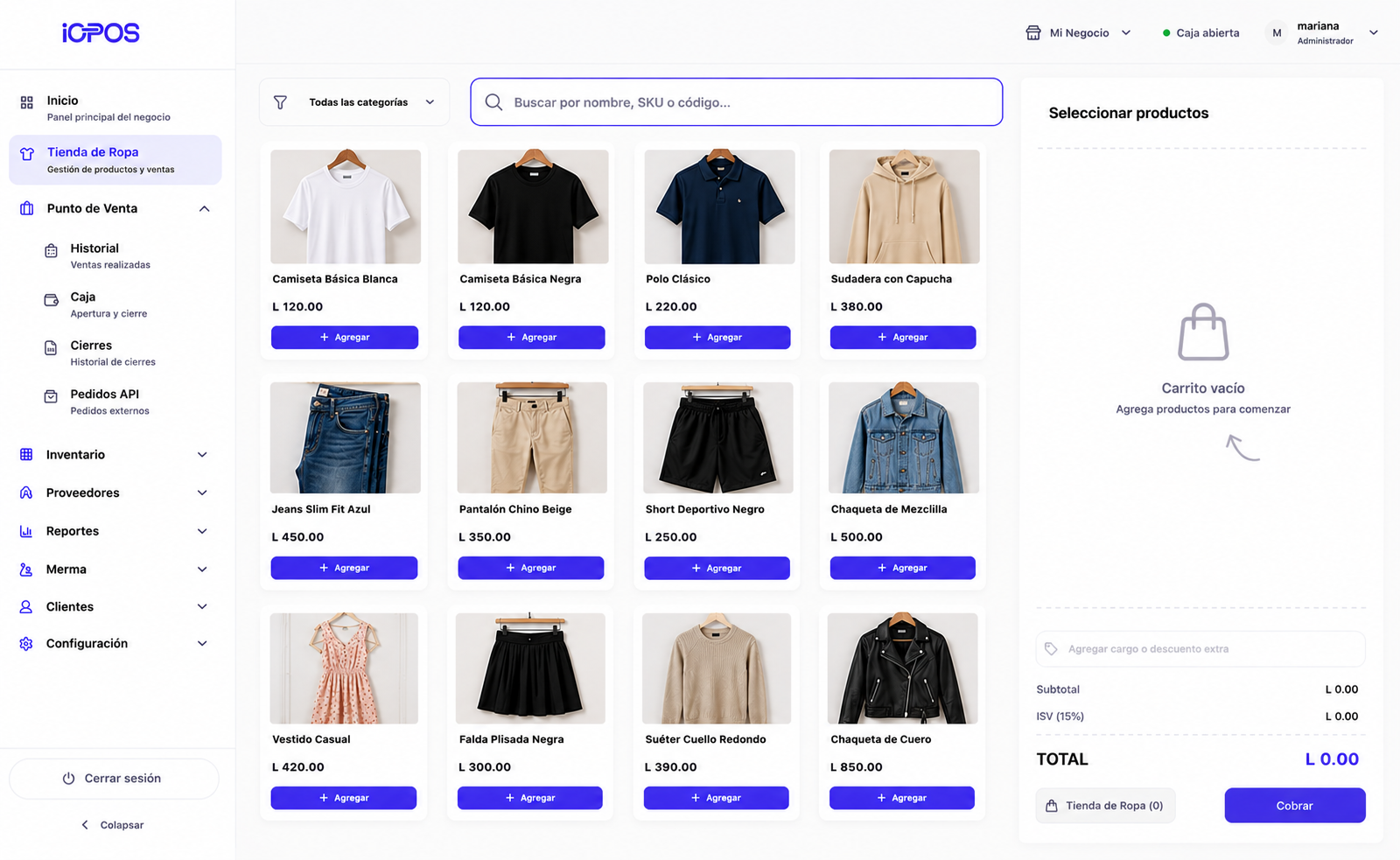 iOPOS para Tiendas de ropa